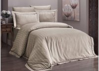 Постельное белье сатин delux First Choice - Novel Line Cappuccino (Turkey), полуторный